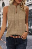 Textured Notched Tank - Trendsi - Flyclothing LLC