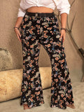 Plus Size Wide Leg Printed Pants - Trendsi - Flyclothing LLC