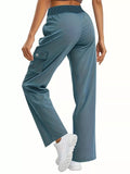Relaxed Fit Active Pants with Drawstring Waist - Trendsi - Flyclothing LLC