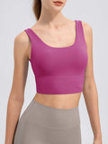 Scoop Neck Wide Strap Active Tank - Trendsi - Flyclothing LLC