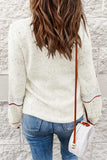 Pilling Detail Round Neck Long Sleeve Sweater - Trendsi - Flyclothing LLC