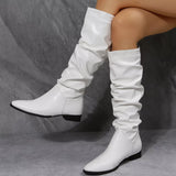 Slouchy Block Heel Boots - Trendsi - Flyclothing LLC