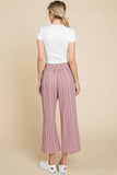 Cotton Bleu by Nu Lab Striped Elastic Waist Wide Leg Pants - Trendsi - Flyclothing LLC