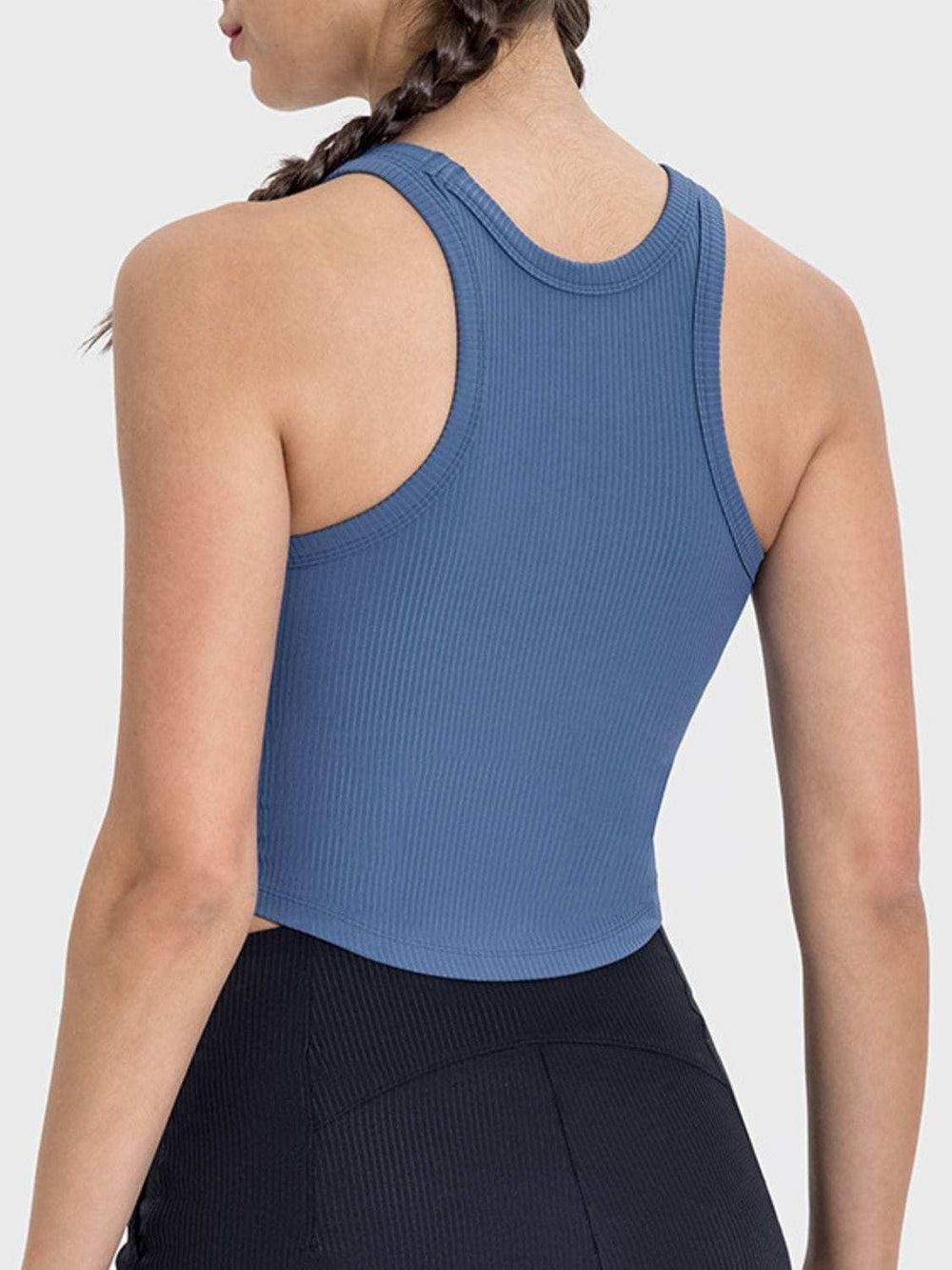Round Neck Racerback Active Tank - Trendsi - Flyclothing LLC
