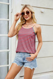 Florira Contrast Striped Round Neck Cami - Trendsi - Flyclothing LLC