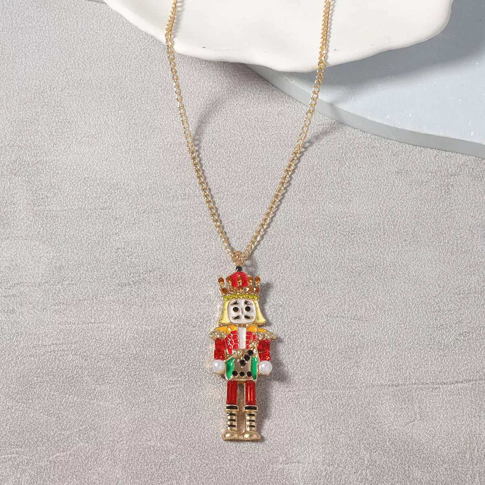 18K Gold-Plated Nutcracker Pendant Necklace - Trendsi - Flyclothing LLC