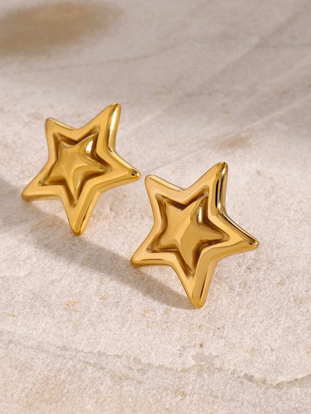Stainless Steel Star Stud Earrings - Trendsi - Flyclothing LLC