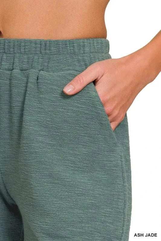 Zenana Cotton Slub Short Pants - Trendsi - Flyclothing LLC