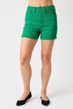 Judy Blue Full Size Tummy Control Garment Dyed Denim Shorts - Trendsi - Flyclothing LLC
