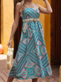 Printed Spaghetti Strap Midi Dress - Trendsi - Flyclothing LLC