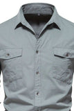 Men's Button Down Collared Neck Shirt - Trendsi - Flyclothing LLC