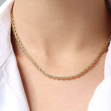 Titanium Steel Chain Necklace - Trendsi - Flyclothing LLC