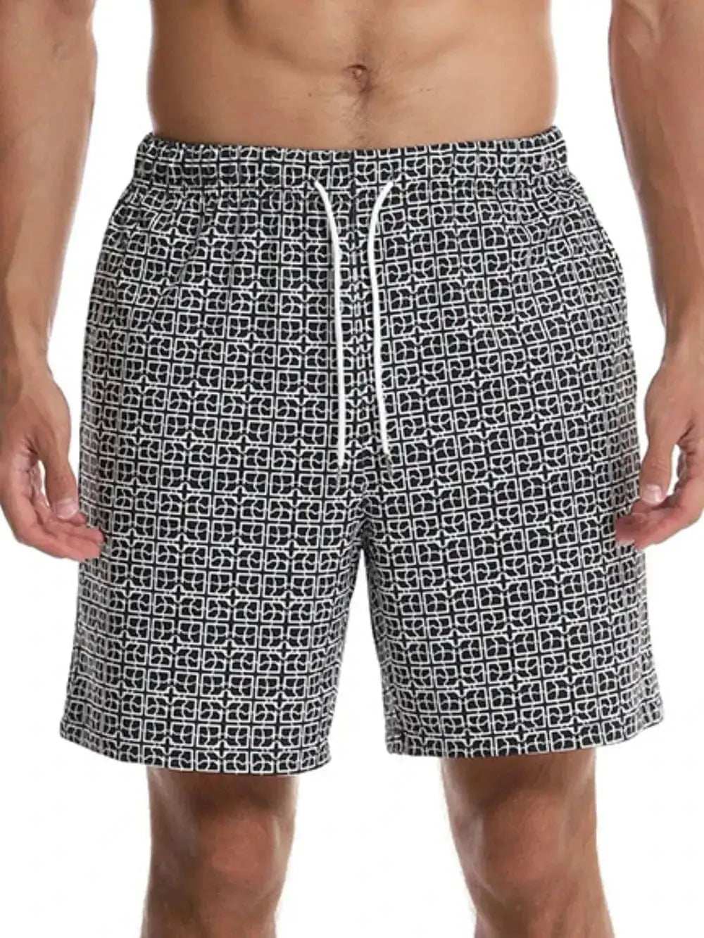 Men's Drawstring Printed Shorts with Pockets - Trendsi - Flyclothing LLC
