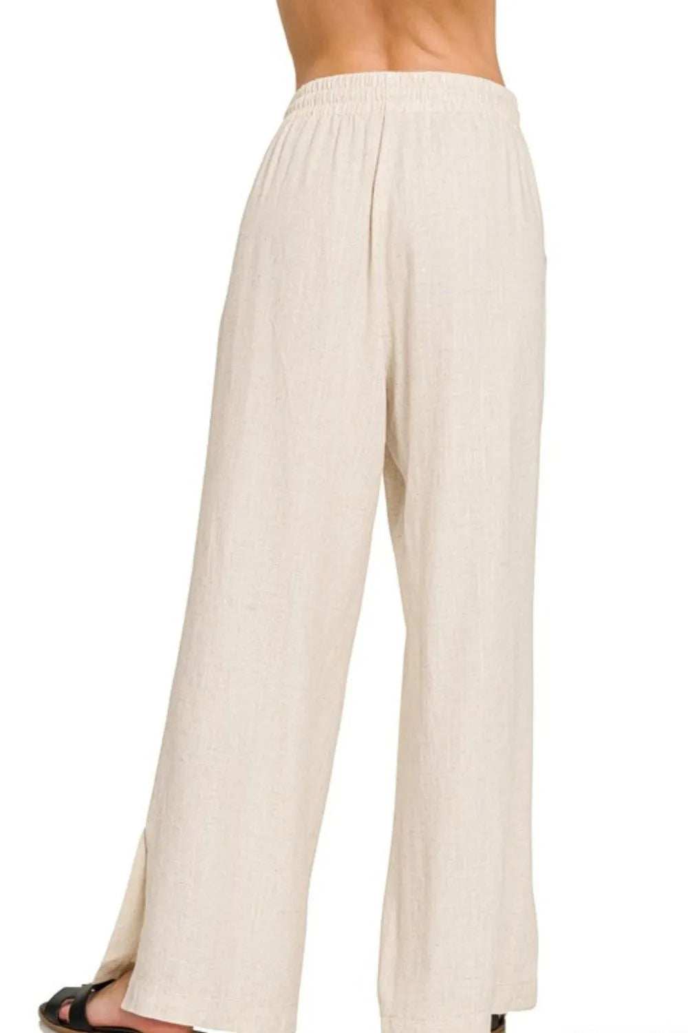 Zenana Linen Drawstring Pants - Trendsi - Flyclothing LLC