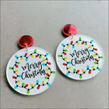 Christmas Themed Acrylic Dangle Earrings - Trendsi - Flyclothing LLC