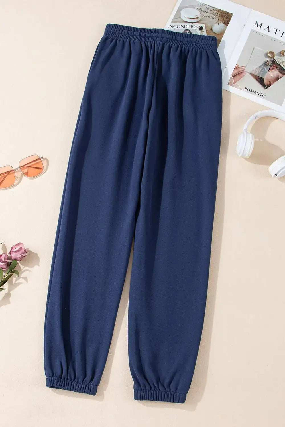 Drawstring Joggers with Pockets - Trendsi - Flyclothing LLC