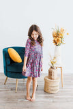Flower Farm 3/4 Sleeve Pocket Twirl Dress - Mila & Rose ® - Flyclothing LLC