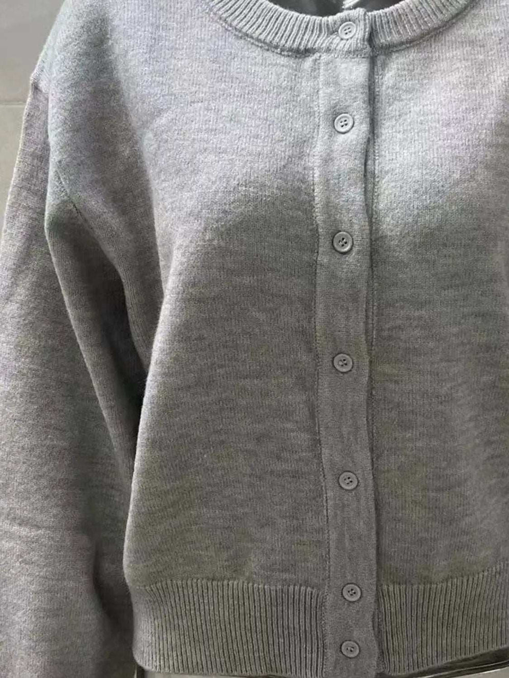 Button Down Long Sleeve Cardigan - Trendsi - Flyclothing LLC