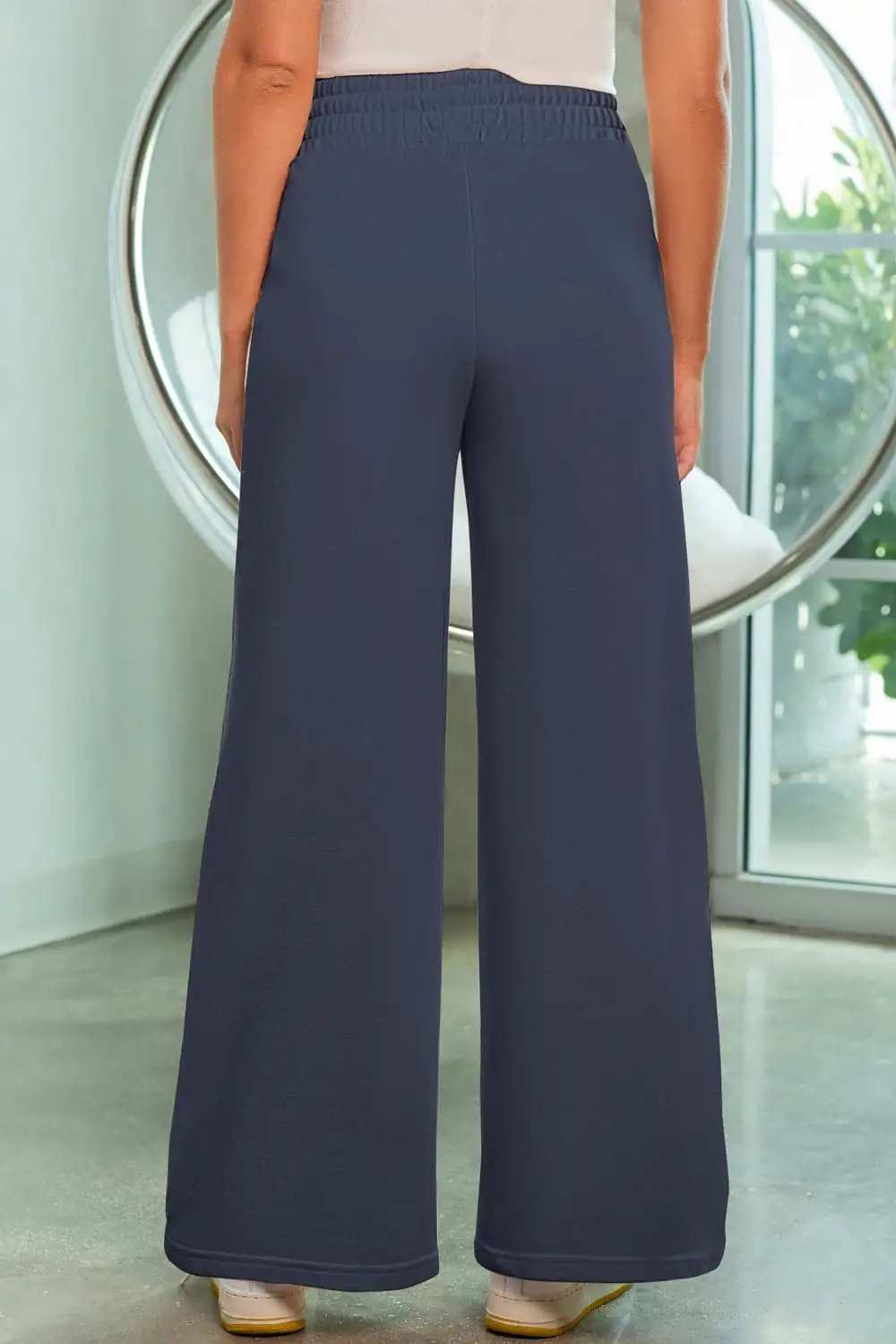 Drawstring Wide Leg Pants with Pockets - Trendsi - Flyclothing LLC