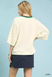Umgee Ribbed Knit Top with Contrast Trim - Trendsi - Flyclothing LLC