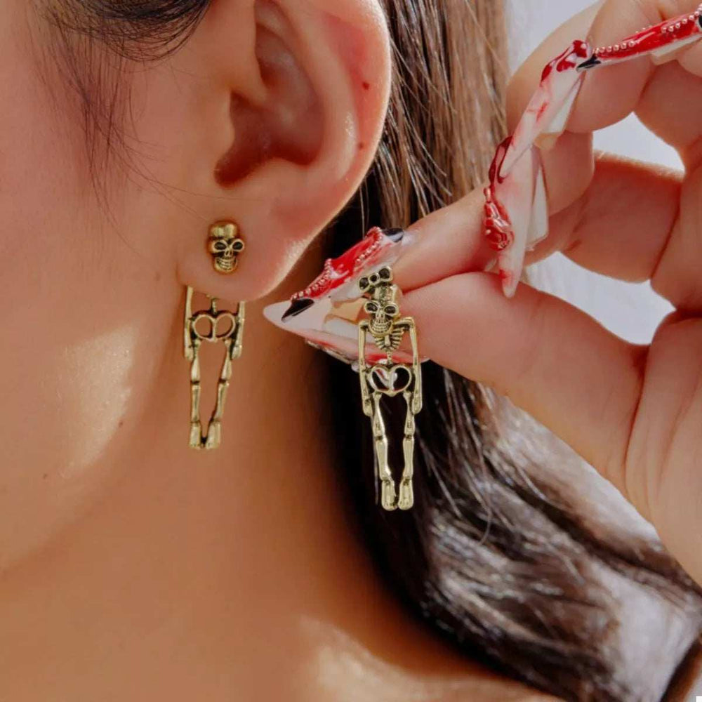 Halloween Skeleton Drop Earrings - Trendsi - Flyclothing LLC