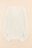 V-Neck Drop Shoulder Sweater - Trendsi - Flyclothing LLC