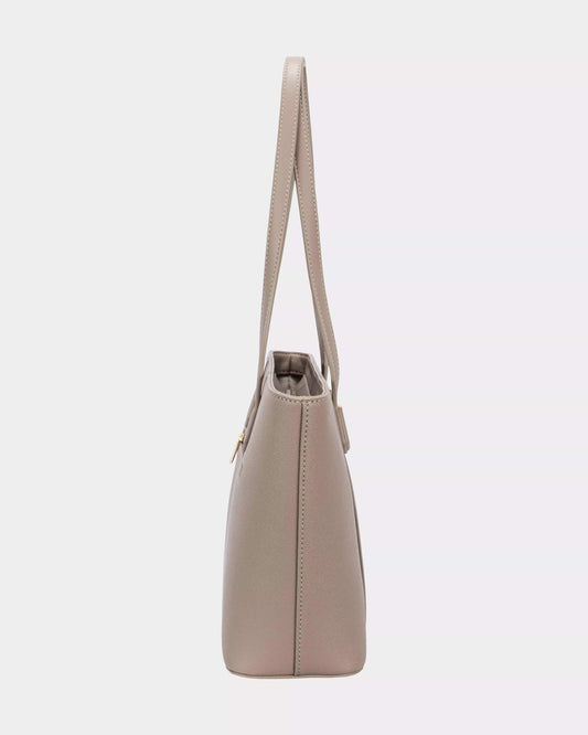 David Jones Leather Tote Bag with Gold Hardware - Trendsi - Flyclothing LLC