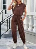 Backless Drawstring Waist Jumpsuit - Trendsi - Flyclothing LLC
