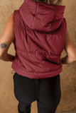 Drawstring Zip Up Hooded Vest Coat - Trendsi - Flyclothing LLC
