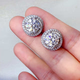 6 Carat Moissanite 925 Sterling Silver Earrings - Trendsi - Flyclothing LLC
