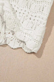 Hollowed Knit V Neck Drawstring Sweater Vest - Trendsi - Flyclothing LLC