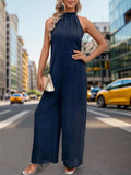 Tied Grecian Wide Leg Jumpsuit - Trendsi - Flyclothing LLC