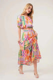 And The Why Asymmetric Geo Printed Tiered Maxi Skirt - Trendsi - Flyclothing LLC