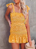 Smocked Wide Strap Mini Cami Dress - Trendsi - Flyclothing LLC