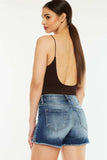 Kancan High Waist Raw Hem Denim Shorts - Trendsi - Flyclothing LLC