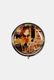 Nicole Lee USA Print Metallic Circular Small Pill Case - Trendsi - Flyclothing LLC
