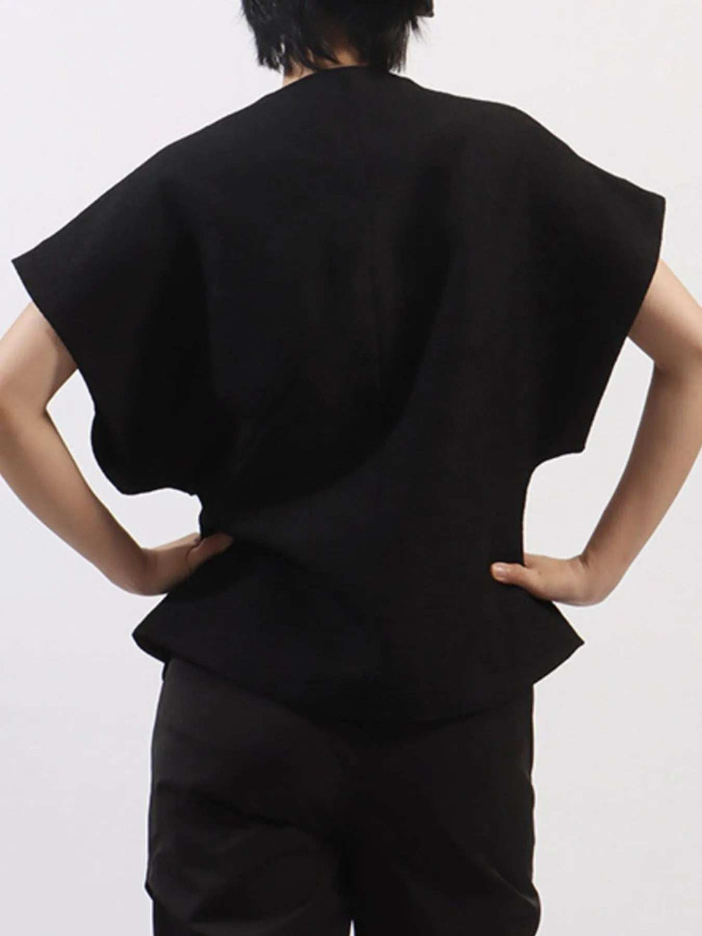 Plus Size Rhinestone Relaxed Fit Vest Coat - Trendsi - Flyclothing LLC