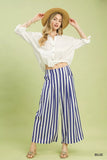 Umgee Vertical Stripe Wide Leg Pants - Trendsi - Flyclothing LLC