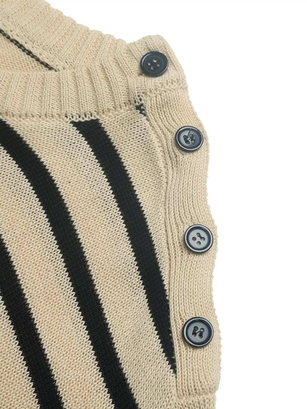Striped Round Neck Long Sleeve Knit Top - Trendsi - Flyclothing LLC