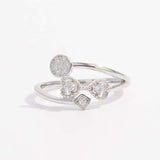 925 Sterling Silver Inlaid Zircon Ring - Trendsi - Flyclothing LLC