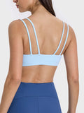 Scoop Neck Double Strap Active Cami - Trendsi - Flyclothing LLC
