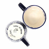 Rounded Mugs - Blue Flowers Pattern, Set of Two - Encantada - Encantada - Flyclothing LLC