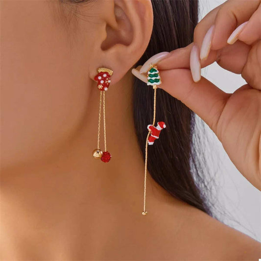 Christmas Santa Drop Earrings - Trendsi - Flyclothing LLC