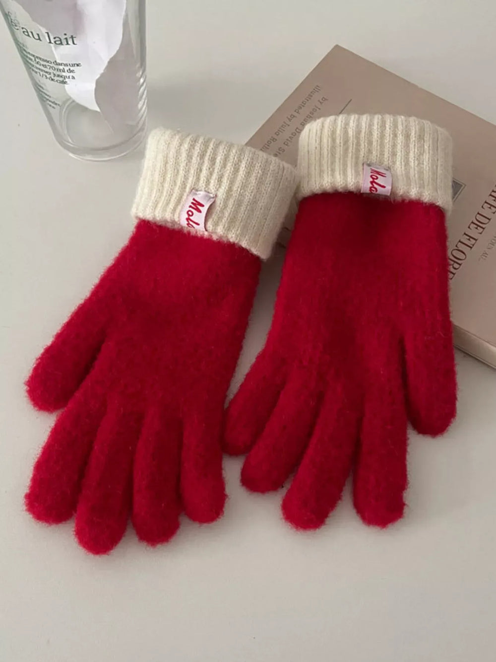 Cozy Knit Gloves with Ribbed Cuff - Trendsi - Flyclothing LLC