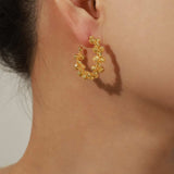 Titanium Steel C-Hoop Earrings - Trendsi - Flyclothing LLC