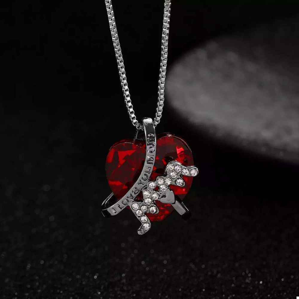 Heart-Shaped MOM Pendant Necklace - Trendsi - Flyclothing LLC