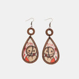 Wooden Teardrop Shape Earrings - Trendsi - Flyclothing LLC