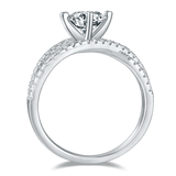 1 Carat Moissanite 925 Sterling Silver Ring - Trendsi - Flyclothing LLC