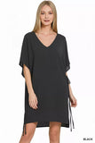 Zenana Woven Airflow Tie Side Cover Up - Trendsi - Flyclothing LLC