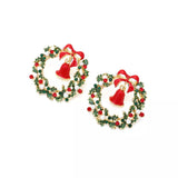 Christmas Wreath Bell Earrings - Trendsi - Flyclothing LLC
